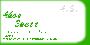 akos spett business card